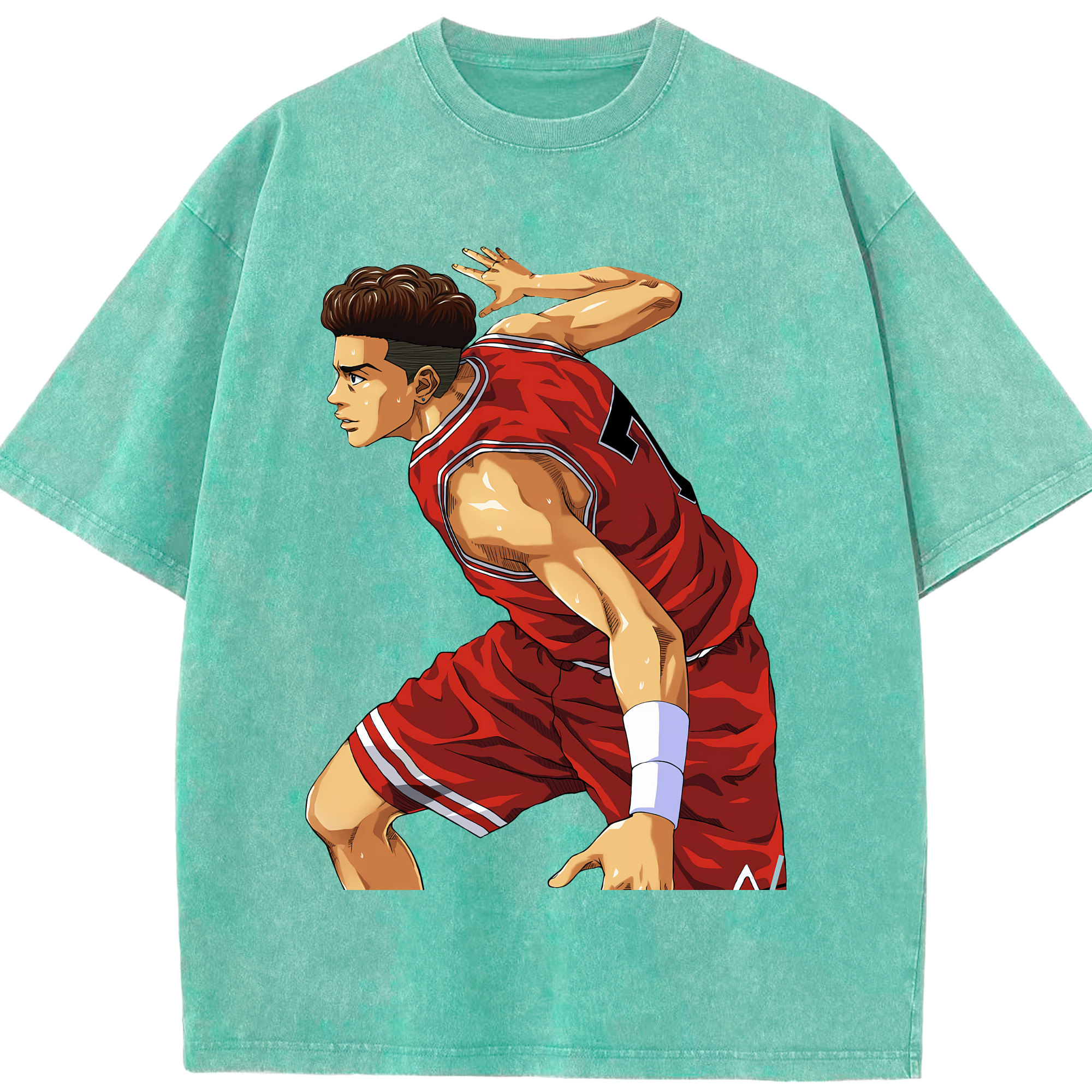（画像用） SLAM DUNK／スラムダンク 綿100% ヴィンテージ風 半袖Tシャツ（フロントプリント）